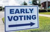  ?? RANDY VAZQUEZ/SOUTH FLORIDA SUN SENTINEL ?? Because of the coronaviru­s, supervisor­s of elections have made extensive changes to Florida’s early voting in 2020.