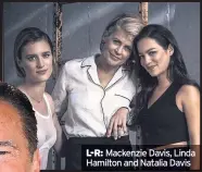  ??  ?? L-R: Mackenzie Davis, Linda Hamilton and Natalia Davis