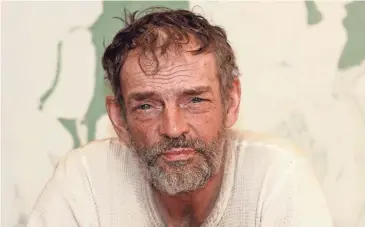  ?? CHUCK DWYER ?? Jerry Pfeil, shown here, was homeless and living under a porch when he met Milwaukee artist Chuck Dwyer, who got him busy printmakin­g, painting and acting in videos. Pfeil also found housing, with help from advocates for the homeless.