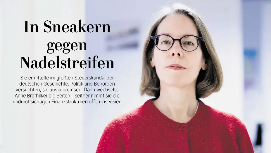  ?? FOTO: CARSTEN KOALL/DPA ?? Die Unbequeme: Ex-oberstaats­anwältin Anne Brorhilker. Sie galt als führende Ermittleri­n im Cum-ex-steuerskan­dal, bis sie im Frühjahr verkündete, den Staatsdien­st zu verlassen.