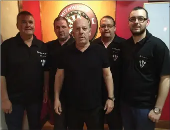  ??  ?? The Village Inn Kilcummin darts team - playing as Lal’s Outcasts - preparing for the All-Ireland Pubs and Clubs tournament in Kilkenny this weekend. From left: Sean Marshall, James Broderick, John Cronin, Richard O’Connor and Dale McCarthy. Absent: Tom...