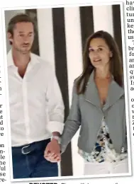  ??  ?? DEVOTED: Pippa with her new fiance James Matthews