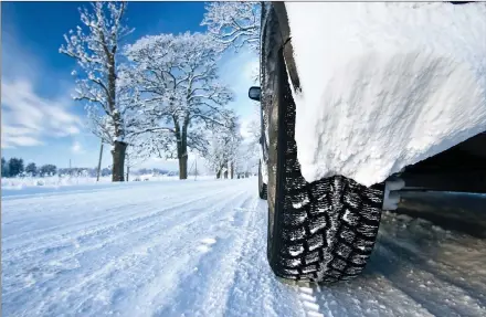  ?? 123RF ?? In winter, there’s only one way to physically increase the traction between the tire and the road — add a set of quality winter tires.