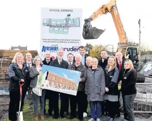  ??  ?? New homes Council leader Douglas Campbell at the site of the former Whitletts Primary