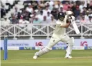  ?? Photograph: Rui Vieira/AP ?? England captain Joe Root made a fine 64 before being trapped lbw by Shardul Thakur.
