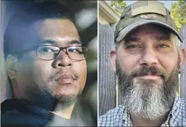  ?? Jeronimo Nisa Decatur Daily; Lois “Bunny” Drueke ?? U.S. VETERANS Andy Huynh, 27, left, and Alex Drueke, 40, both Alabama residents, had traveled to Ukraine on their own and became friends.