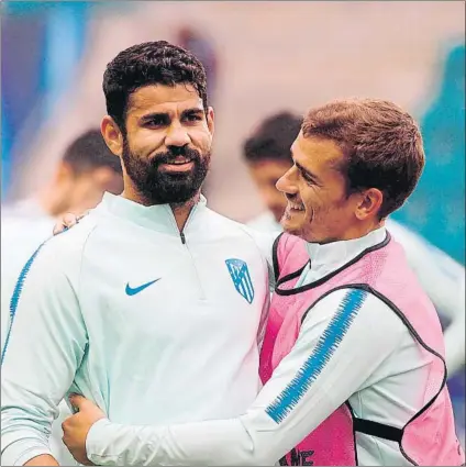  ?? FOTO: EFE ?? Diego Costa y Antoine Griezmann forman una de las parejas más letales del campeonato de LaLiga en esta temporada
