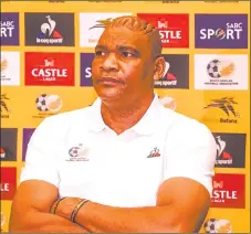  ?? Photo: TimesLive ?? Fired… Bafana Bafana coach Molefi Ntseki has been fired, the South Africa Football Associatio­n (Safa) CEO Teboho Motlanthe announced at a press conference yesterday.