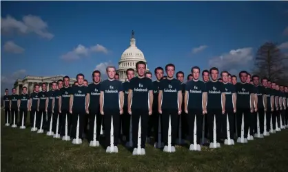  ?? Photograph: Tom Williams/CQ-Roll Call/Sipa USA/Rex/Shuttersto­ck ?? ‘The most egregious aspect of the way Facebook treats politics remains untouched.’ An anti-Facebook protest at the US Capitol Building in 2018.