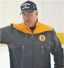  ?? STAFF FILE PHOTO BY PATRICK WHITTEMORE ?? JULIEN: Bruins coach calls off practice in favor of a video session following Monday’s loss to the Islanders.