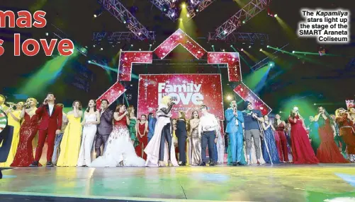  ??  ?? The Kapamilya stars light up the stage of the SMART Araneta Coliseum