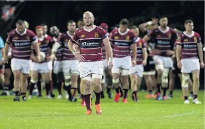  ?? PHOTO: GETTY IMAGES ?? End of the line . . . A dejected Southland captain Tony Lamborn shows his dejection after his side’s loss to Counties Manukau in their final Mitre 10 Cup clash in Pukekohe on Friday night.