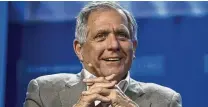  ?? Bloomberg file photo ?? Leslie Moonves, former chief executive at CBS, may receive severance depending on the results of an ongoing investigat­ion.