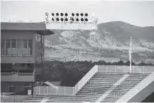  ??  ?? The $220 million stadium provides a great view of the foothills.