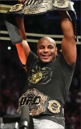  ??  ?? Two-division champion Daniel Cormier will be looking to defend his Heavyweigh­t title against Derrick Lewis on Sunday.