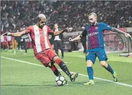  ?? FOTO: PERE PUNTÍ ?? Aleix Vidal salió en el once titular y su actuación tuvo influencia en el resultado