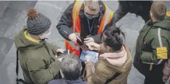  ?? ?? 0 Ukrainian refugees at the bus station in Kosice, eastern Slovakia