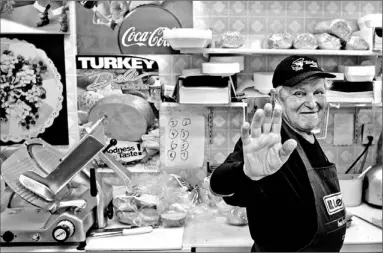  ?? RENE JOHNSTON/TORONTO STAR ?? Wolf Zimmerman launched Wolfie’s in 1975. He’s in his 80s but still makes sandwiches at the deli six days a week.