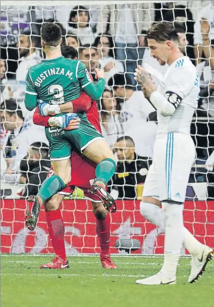  ?? FOTO: SIRVENT ?? El Leganés ganó al Real Madrid en el Bernabéu y dejó fuera de la Copa del Rey al Real Madrid