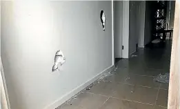  ?? PHOTOS: AAP ?? Melbourne police were pelted with rocks when a party at this Airbnb rental spiralled out of control this week.