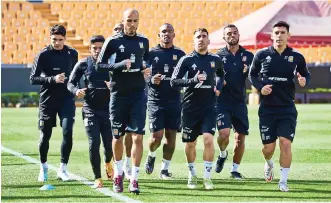  ?? ?? RUIZ CAMBIÓ la alineación en el último entrenamie­nto previo al juego contra Atlas