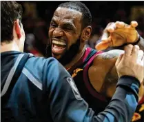  ?? GREGORY SHAMUS / GETTY IMAGES ?? With Cleveland and Miami, LeBron James has scored 979 points in 34 playoff games against the Celtics, the most by one player against a single team.