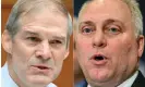  ?? Mandel Ngan/AFP/Getty Images ?? Jim Jordan and Steve Scalise are the leading contenders to take the speakershi­p of the House of Representa­tives. Photograph: