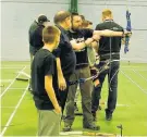  ??  ?? Kyujutsu Archery Club at Brookvale Recreation Centre