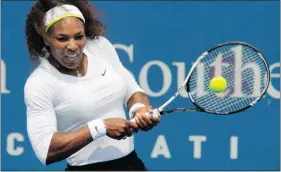  ?? — PHOTOS BY THE ASSOCIATED PRESS ?? Despite an intense schedule, Serena Williams says she’s looking forward to the U.S. Open.