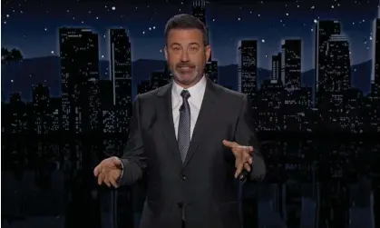  ?? Photograph: YouTube ?? Jimmy Kimmel on Trump: ‘He’s got no connection with reality at all. All he can see are perfect phone calls, and unfair witch-hunts, and elections he won, wars he would’ve prevented.’