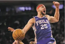  ?? Seth Wenig / Associated Press ?? Ben Simmons has averaged 16.4 points, 8.5 rebounds and 7.9 assists in his two seasons with the Philadelph­ia 76ers.