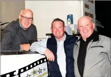  ??  ?? Batty Donoghue with Billy and Billy Senior McCarthy at the Bernard Casey Comedy Show in aid of the Sliabh Luachra Men’s Shed and Awareness for Mental Health at Gneeveguil­la Community Centre on Saturday.