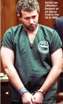  ??  ?? Serial sex offender: Bennell at an abuse trial in the US in 1995