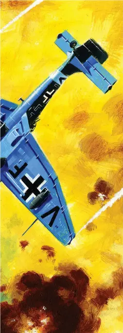  ??  ?? Ian Kennedy’s vivid artwork for the cover of the Seek And Strike edition of Commando