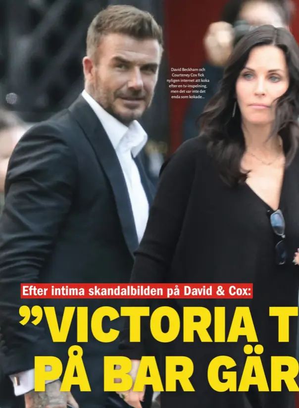  ??  ?? David Beckham och Courteney Cox fick nyligen internet att koka efter en tv-inspelning, men det var inte det enda som kokade...