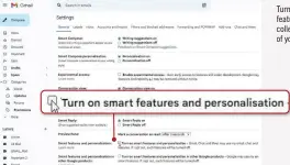  ?? ?? Turning off Gmail’s smart features will stop it collecting at least some of your personal data.
