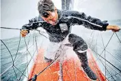  ??  ?? Target: Alex Thomson is aiming to become the first Briton to win the non-stop solo round-the-world challenge