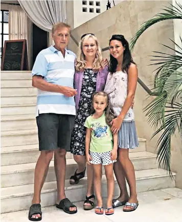  ??  ?? ‘She made everyone around her feel special’: Jess Wilkes, right, with Bernard, her father, Susanna, her mother, and daughter Alissia