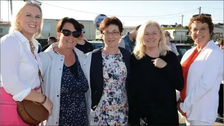  ??  ?? Melissa Judge, Annette Connaughto­n, Nora Molloy , Sharon Fox and Carol Halpin at the Cameron Fox Memorial at Clogherhea­d