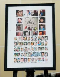  ?? Reuters ?? Pictures of the crew and passengers of the missing plane are displayed on an easel at a retreat centre in Bentong. —