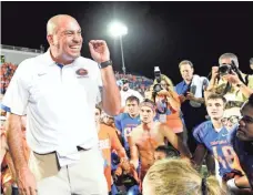  ?? 2012 PHOTO BY JOSH HOLMBERG, AP ?? Tony Sanchez was 85-5 over the last six years as football coach at Bishop Gorman, a private high school in Las Vegas.