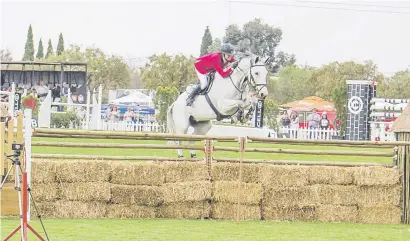  ?? Picture: Equilife ?? CHAMPION. Nicola Sime-Riley was a first-time winner of the prestigiou­s SA Derby at Kyalami Equestrian Park last weekend.