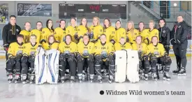  ??  ?? Widnes Wild women’s team