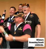  ??  ?? Winners Browning Ossett celebrate.