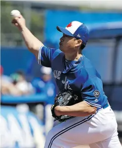  ?? CHRIS O’MEARA / THE ASSOCIATED PRESS ?? Toronto Blue Jays relief pitcher Seung Hwan Oh had a spectacula­r 11-year career in Asia.