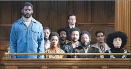  ?? Kieron McCarron Amazon Prime Video ?? “MANGROVE,” with a cast that includes Malachi Kirby, left, tells true story of the Mangrove Nine, whose arrests led to a landmark court case in Great Britain.