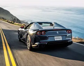  ??  ?? With its naturally aspirated 789hp V12, the rear-wheel-drive Ferrari 812 GTS tops out at 340km/hr.