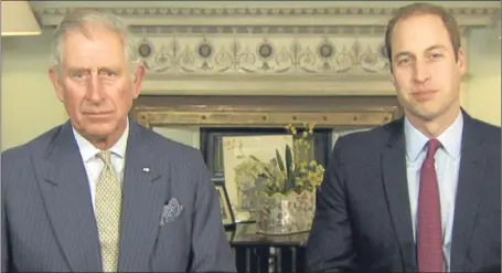  ?? Picture: PA. ?? A still from a video of Charles and William calling on the world to act to save endangered animals.