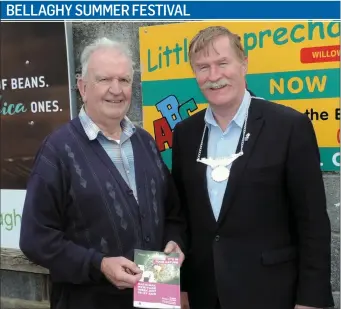  ??  ?? At Bellaghy Summer Festival in Charlestow­n were Sean Duffy Bellaghy Charlestow­n, with Councillor Jerry Lundy. Pic: James Hunt