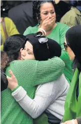  ??  ?? Sadness and solidarity at the service held on June 14 at the base of Grenfell Tower, a year after the tragedy